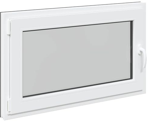 Källarfönster RISOR antracit 100 x 50 cm PVC och glas, modern källarfönsterdesign, hållbar PVC-glaskonstruktion, energieffektiv, värmeisolering, ljudisolering, roterande funktion