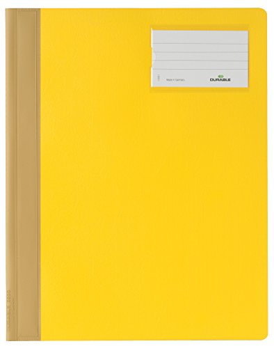 DURABLE Hunke & Jochheim Schnellhefter, Hartfolie, DIN A4 überbreit (1 Stück, gelb)