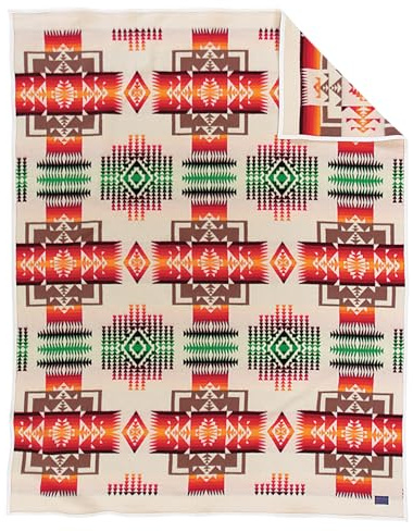 PENDLETON Chief Joseph Couverture en laine Ivoire Taille double