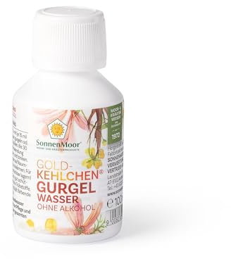 Sonnenmoor Gurgelwasser ohne Alkohol 100 ml - natürliche Mundspülung zur Pflege von Hals, Rachen und Zahnfleisch