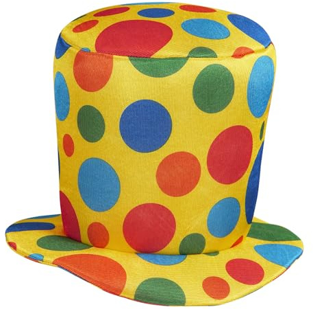 W WIDMANN MILANO Party Fashion 1812H - Cappello a cilindro da clown per adulti