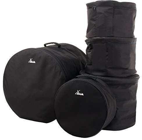 XDrum Schlagzeugtaschen-Set, Studio Größen: 20, 14, 12, 10 und 14, 5 | 5-teiliges Set für Schlagzeug Shellset, Für Kesselgrößen: 20x18, 14x14, 12x10, 10x9 und 14, 5x6, Stabile Tragegriffe