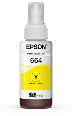 Epson EcoTank Tinten-Nachfüllflasche T664420, Gelb, 6644 | Funktioniert mit ET-2500 ET-2550 ET-2600 ET-2650 ET-3600 ET-4500 ET-4550 ET-16500 Druckermodellen