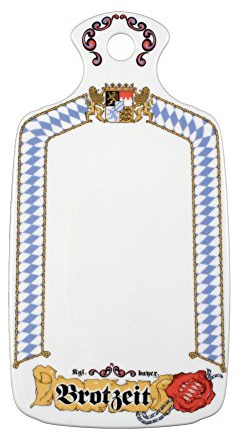 Seltmann Weiden 001.468379 Compact Bayern - Brotbrett/Servierbrett - 27x14 cm - Porzellan