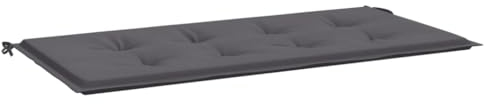 vidaXL Gartenbankauflage, Bankauflage Sitzkissen Outdoor, Polsterauflage Auflage für Gartenbank, Bankpolster Bankkissen, Anthrazit 120x50x4cm Oxford-Gewebe