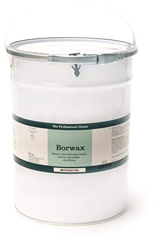 5 Liter BORWAX Holzwachs Fußboden Möbel Pflege Politur Kirschbaum Hell