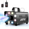 AGPtEK 500W Máquina de Humo con 8 LED y 13 Colores de iluminación LED, con Remoto Inalámbrico, Portátil con mando a distancia, para Fiestas de Navidad,Escenarios,Discoteca,DJ,Clubs