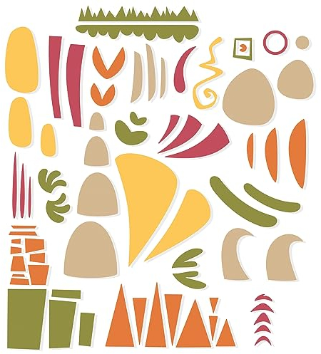 Sizzix Thinlits Die Set 5PK Infinite Doodles #1 | 666523 | Metal, Wafer-Thin Cutting Dies for Scrapbooking, Embossing, Journalling