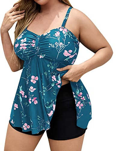 Bikini Hose Damen - Damen Tankini 2-Teiliger Normaler Badeanzug RüCkenfrei 2-Teiliger Druck Verstellbarer Druck Mehrfarbige Gepolsterte TräGer BadeanzüGe Sexy Urlaub Strandkleidung Frosch Uhr