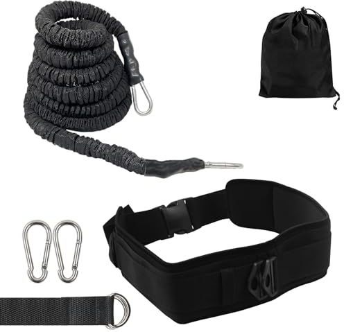 Schwimmgürtel für Pool 4-12M Einstellbare, Schwimmwiderstand Gürtel Schwimmhilfe Schwimmtrainer Gürtel Leine, Schwimmgurt für Erwachsene, mit Gurtband und Verstellbarem Gürtel