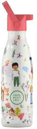 Botella Térmica Niños - 350 ml - Curious Explorer - Botella de Agua de Acero Inoxidable - Bebidas Fías 36 Horas y Calientes 18 Horas - Acabado con Pintura en Relieve - Sin BPA - Cool Bottles