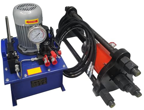 TECHTONGDA 110V 70T Track Pin Press Excavator Repair Hydraulic Crawler Pin Pressing Machine Sleeve Press Chain Pressing Machine with Liquid Level Meter