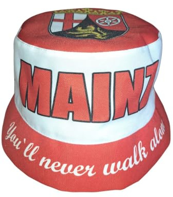 Wallitschek Fischerhut Mainz - You'll Never Walk Alone (hochwertige Qualität), Fanhut, Sonnenhut, Anglerhut, Mütze, Bucket hat, Fussball, 1905