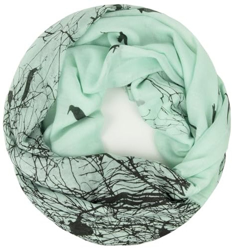 Glamexx24 Schal Damen Schlauchschal Langschal mit Muster Loop schal Loopschal Tuch Halstuch Rundschal Leicht
