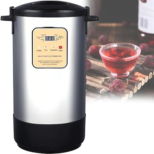 DPLWJPP Máquina Fermentación Comercial,Yogurtera Automática Gran Capacidad 12/18 litros,Fermentador Multifunción,Pantalla LCD,con Olla Interior Acero Inoxidable,12L