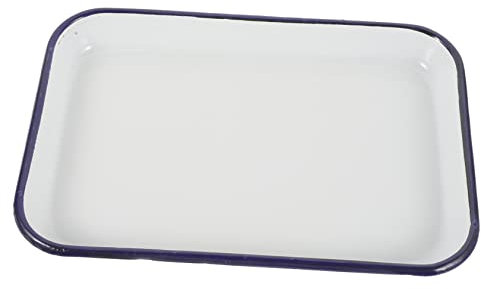 PAMINGONO Plat Émaillé Plaque De Cuisson Résistante à Usure Plat De Four Émaillé Antiadhésif