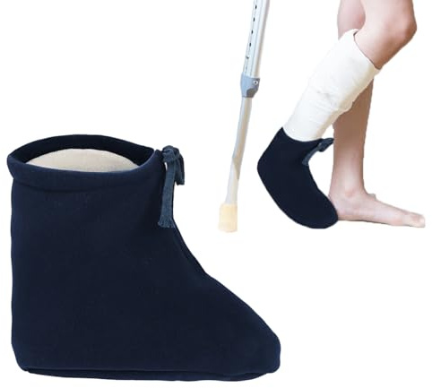 Winter Warm Fleece Foot Cast Sock Cast Protector Foot Toe Warmer Foot Warm Cover Ankle Cast Wrap Sock Plaster Foot Protector Plush Plaster Cover Stocking Protective Sleeve Big Sock for Left Right Foot