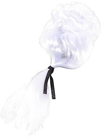 VALICLUD 1Stk Rechtsanwalt Richter Perücke weiße Richterperücke Retro Richter Perücke kahl halloween perücke synthetic wig perücken zubehör kopfschmuck versorgung Hochtemperaturfaserperücke