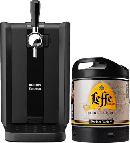 PerfectDraft Black – Pack Tireuse À Bière + 1 Fût Leffe Blonde 6L – Machine Pression À Domicile – Refroidissement À 3°C – 30 Jours Fraîcheur – Écran LED Température – Idée Cadeau Amateur Bière