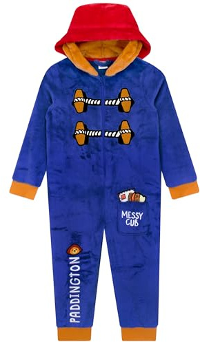 Paddington Bear Boys Onesie | Hooded Kids Onesie | Boys All In One Pyjamas