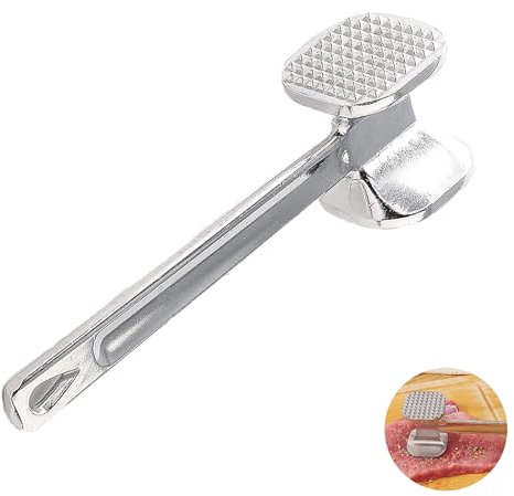 Meat Tenderizer, Versatile Meat Tenderisers, Aluminum Alloy Meat Hammer, Double Sided Heavy Duty Teeth Meat Mallet, for Steak, Chicken, Cooking Enthusiasts, Tool Used for Kitchen & BBQ