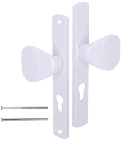 KOTARBAU® Türknauf 72 mm Langes Aluminiumschild Türgriff Türschloss Türklinke Türgriffe mit Rosette Zimmertür Türgriffe Innentüren Türklinken Türschloss Innentür Drückergarnitur Türbeschlag Weiß