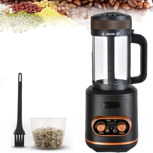 Tostatrice elettrica Professionale per caffè, Macchina per tostare i Chicchi di caffè con capacità di 300 g, Timer da 30 Minuti, Aria Calda/Fredda e Regolazione della velocità del Vento, per Bar