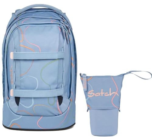 Satch Pack Schulrucksack Set 2tlg. inkl. Pencil Slider (Vivid Blue)