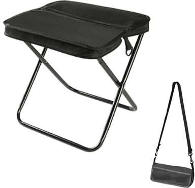 ACESOME Camping Hocker Faltbar 150kg, 29x25x31 cm Zusammenklappbarer Rucksackhocker Mit Lagerung, Klapphocker Tragbar Balkonhocker Mini Camping