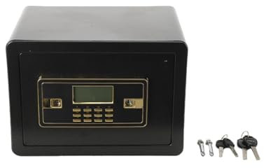 Cozyel Safe Tresor für Zuhause, Stahl Feuerfester Safe mit Ersatzschlüssel, Abnehmbarem Regal und Alarmanlage, Klein Digitaler Tresore mit Zahlenschloss für Bargeld Wichtiger Dokumente, 35*25*25cm