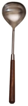 Set di posate in argento, 1/4/6/8/10/12 pezzi, cucchiaio da cucina retrò in noce leggero e lussuoso, utensili da cucina in acciaio inossidabile 304, cucchiaio da zuppa per uso domestico, cucchiaio da