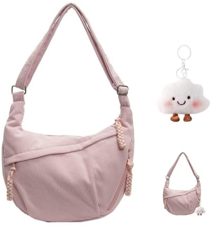XFSRG Bolso Bandolera Para Mujer Bolso Media Luna Crossbody Casual Ligero Bolsa con Correa de Hombro Ajustable para Viaje Compras Escuela Oficina