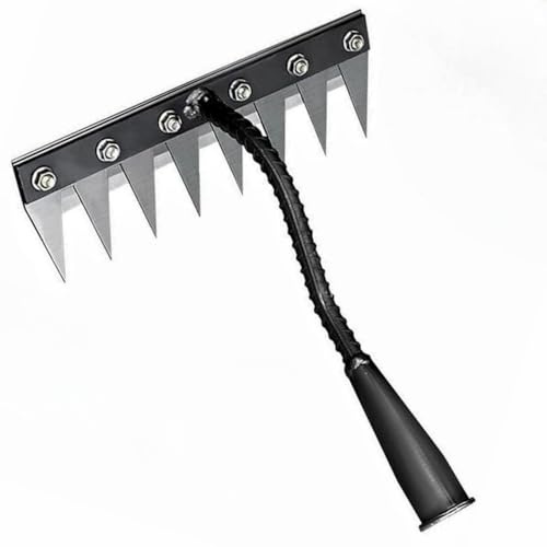 Rastrello per diserbo in ferro 2.0, 5/6/7/8 denti Strumento per diserbo manuale da giardinaggio staccabile per diserbo da giardinaggio