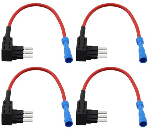 Be In Your Mind Micro3 Huckepack-Add-A-Circuit Flachsicherungshalter, Sicherungshalter für Autos, LKWs, Boote, 4 Stück