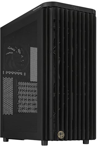 ASUS ProArt PA401 Wood Edition Black ATX PC Gehäuse | Schwarz | Mesh-Panel, 240mm-Radiatorhalterung, 160x32mm-Fan, FSC-zertifizierte Holz-Front, abnehmbare Netzteilhalterung, PWM-Steuerung
