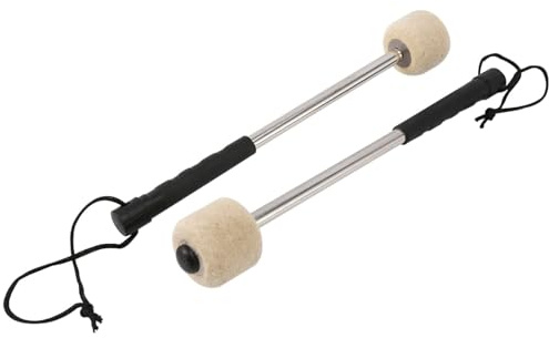 Baquetas Para Tambor | Palillos De Fieltro Para Tambor De Lengüetas,Juego De 2 Baquetas De Marcha Para Lección De Música Niños Adultos Aula Escuela Orquesta Concierto Entusiastas Del Tímpano