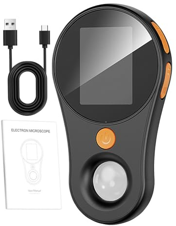 Microscope portable – Outil de zoom portable | Loupe numérique | Loupe portable avec lumière écran couleur IPS de 5,1 cm 200 W pixels, zoom 500x, aide visuelle numérique haute définition pour la