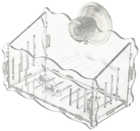 BCOATH Aquarium Pflanzenhalter aus Acryl Transparenter Pflanzbecher mit Saugnapf Praktischer Wasserpflanzen Topf für Aquarien zum Pflanzen und Züchten von Wasserpflanzen Dekorative