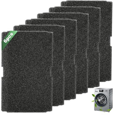 Dryer Filter for Beko Grundig Blomberg ElektraBregenz 2964840100, 240 x 155 x 10 mm Filter for Dryer, Dryer Filter, Foam Filter, Sponge Filter, Filter Mat for Tumble Dryers, Heat Pump, Pack of 6