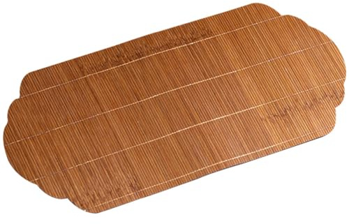 BESPORTBLE Almohadilla Decorativa para Juego de Té, Tapete de Bambú Tejido a Mano, Resistente al Agua y Desgaste, Redondo para Mesa del Hogar y Eventos de Té