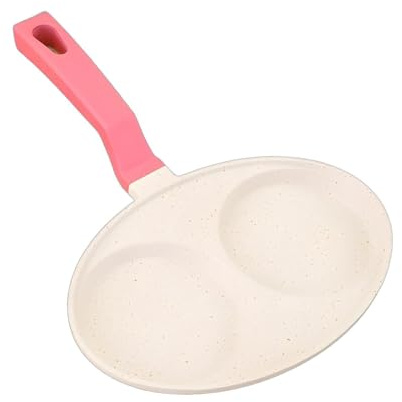 YIXANNX Padella antiaderente per uova da 2 tazze in lega di alluminio per cucinare uova e hamburger con una pulizia minima Padella per Plett per pancake Plett Crepe Pentole, Bianco, 29x21.5x2 cm