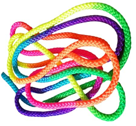 Homoyoyo Cuerda de Gimnasia Rítmica de Algodón y Lino 3 Metros para Competición y Entrenamiento Fitness al Aire Libre, Cuerda para Saltar Adultos, Ejercicio y Entrenamiento Deportivo
