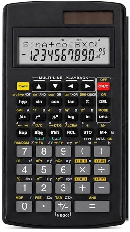 Scientific Calculator with 238 Functions, 2 Line Display, Advanced Maths Calculator with Hard Protective Case, Twin Power Solar & Battery, GCSE A Level School College University Engineering