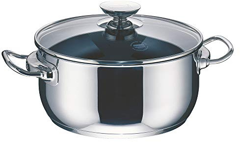 Berndes Kochtopf Injoy Special Edition 16 cm, Induktion, Kochtopf aus Edelstahl, allherdtauglich, Topf mit Deckel