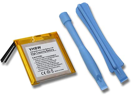 vhbw Batterie Compatible avec Apple iPod Nano 3G 4GB, 3G, 3rd 8GB, 3.Generation, 3rd 4GB Lecteur de Musique MP3 (450mAh, 3,7V, Li-polymère)