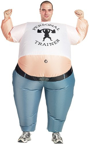 Playtastic Aufblasbare Kostüme: Selbstaufblasendes Kostüm Personal Trainer (Aufblasbare Erwachsene, Faschingskostüme, aufblasbar)