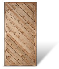 Diagonal Lamellenzaun Sichtschutzelemente Maß 90 x 180 cm (Breite x Höhe) aus Kiefer/Fichte Holz, druckimprägniert Berlin Diagonal