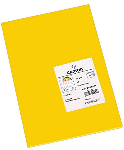 Canson Iris Vivaldi A3 185 gsm slätt färgpapper – smörkopp (paket med 50 ark)
