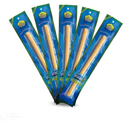 Al-Khair - Set di 5 bastoncini di Siwak Miswak naturali confezionati sotto vuoto per la pulizia dei denti