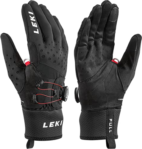 LEKI Nordic Tune Shark Boa Handschuhe, schwarz, EU 10